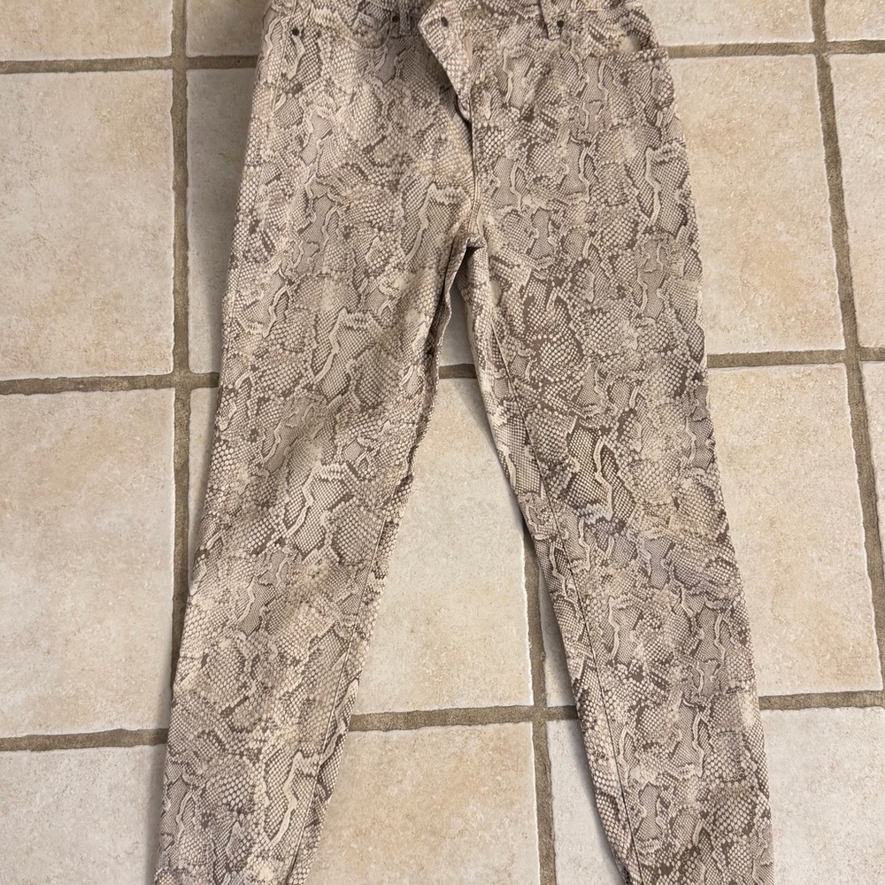 Snake Print Skinny Pants